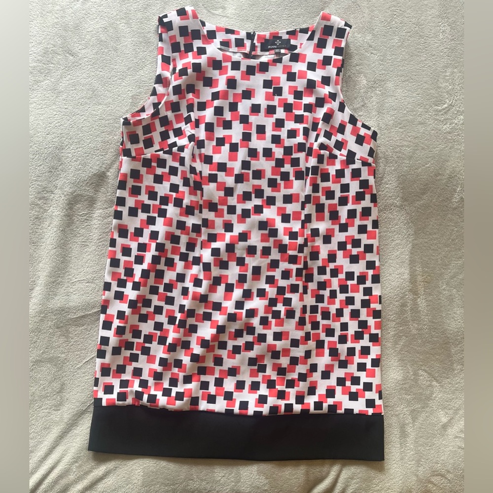 Ronni Nicole Black and Pink Geometric Dress